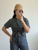 تیشرت جلو گره راه راه زنانه - کیلیک