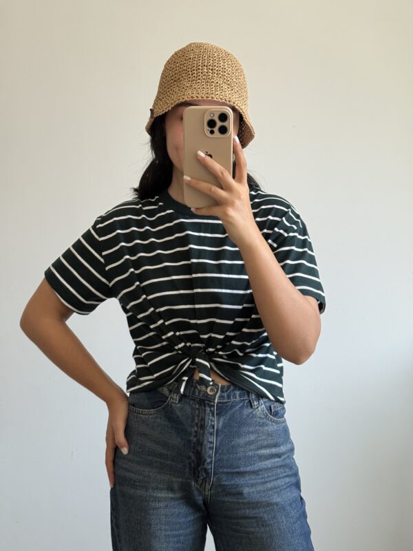 تیشرت جلو گره راه راه زنانه - کیلیک