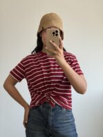 تیشرت جلو گره راه راه زنانه - کیلیک