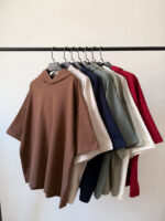 تیشرت باکسی کلاه‌دار زنانه - کیلیک