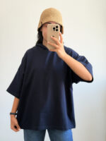 تیشرت باکسی کلاه‌دار زنانه - کیلیک