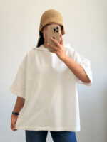 تیشرت باکسی کلاه‌دار زنانه - کیلیک