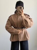 کت بارونی - جزئیات کمربند قابل تنظیم - کیلیک مشهد