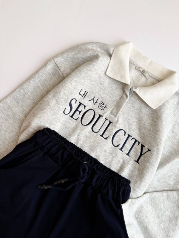 ست دورس نیم‌زیپ SEOUL CITY برند Colins - لباس اسپرت زنانه کیلیک مشهد