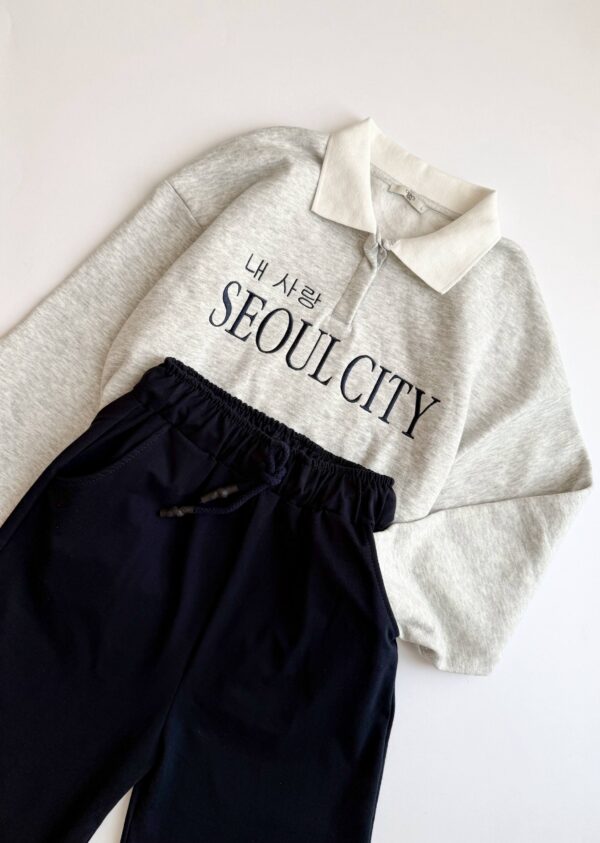 ست دورس نیم‌زیپ SEOUL CITY برند Colins - لباس اسپرت زنانه کیلیک مشهد