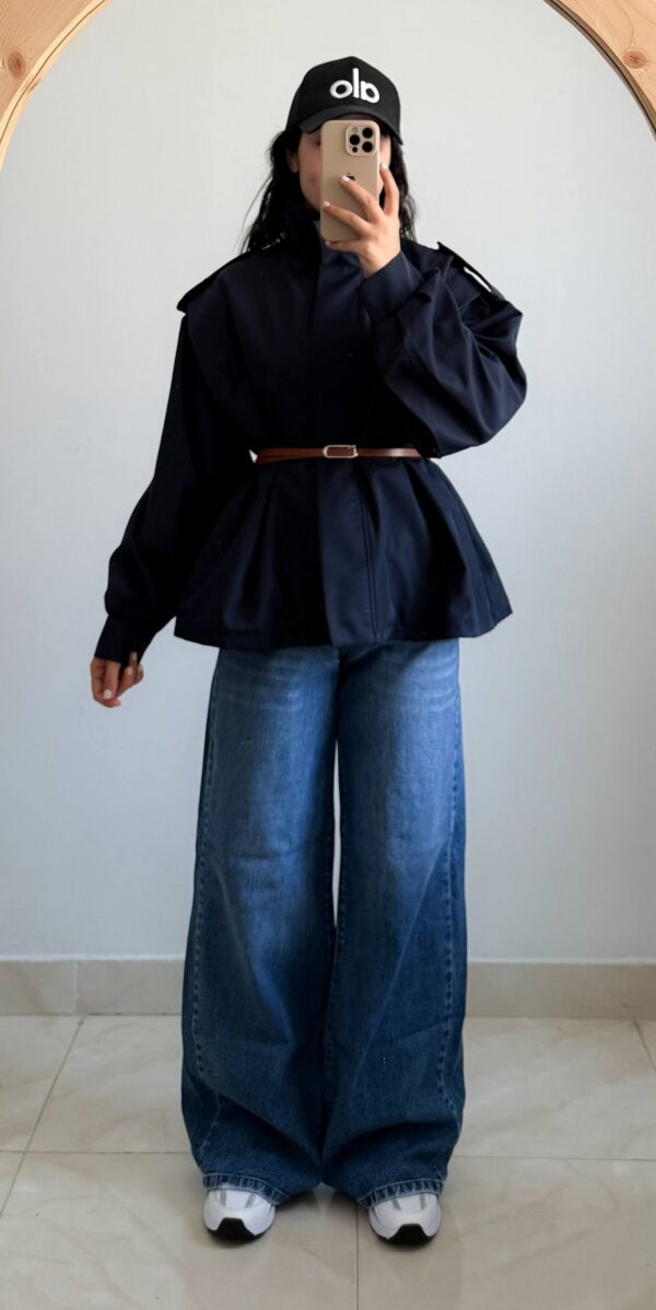 بارونی بادشکن کمربندی - نمای پشت محصول - کیلیک مشهد