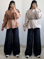 بارونی زنانه - جزئیات پارچه بادشکن - کیلیک