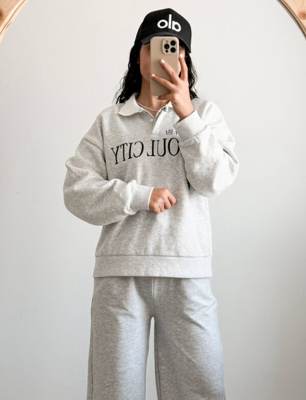 ست دورس نیم‌زیپ SEOUL CITY برند Colins - لباس اسپرت زنانه کیلیک مشهد