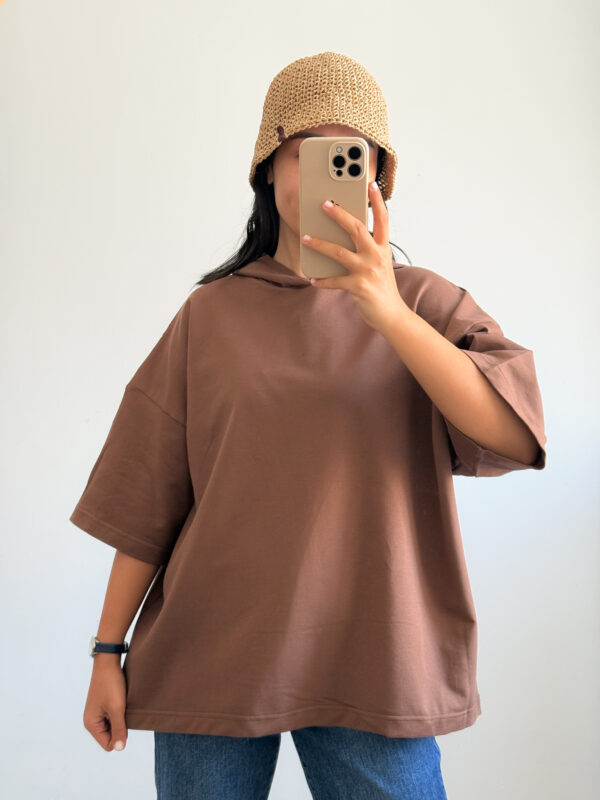 IMG_1341 تیشرت باکسی کلاهدار زنانه - کیلیک